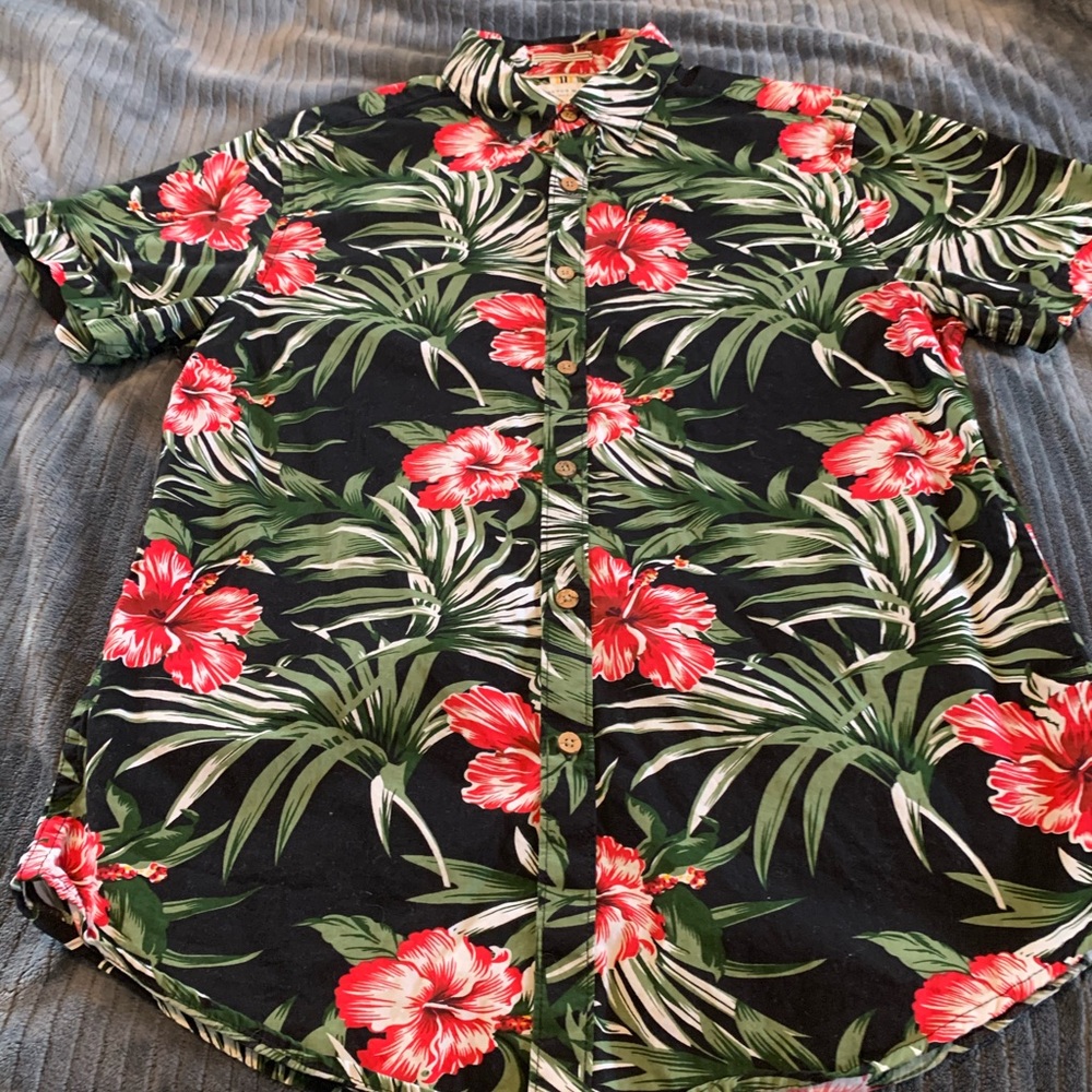 Cactus man floral button up